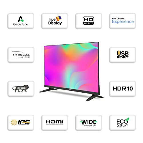 VW 32 inches Premium Frameless Series HD Ready LED TV