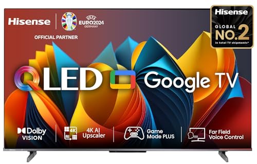 Hisense 108 cm (43 inches) E68N Series 4K Ultra HD Smart Google QLED TV