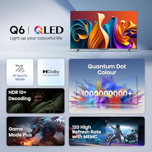 Hisense 126 cm (50 inches) Q6N Series 4K Ultra HD Smart Google QLED TV
