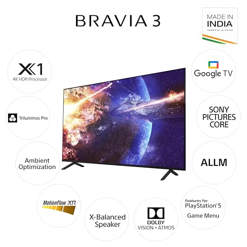 Sony BRAVIA 3 Series 139 cm (55 inches) 4K Ultra HD Smart LED Google TV