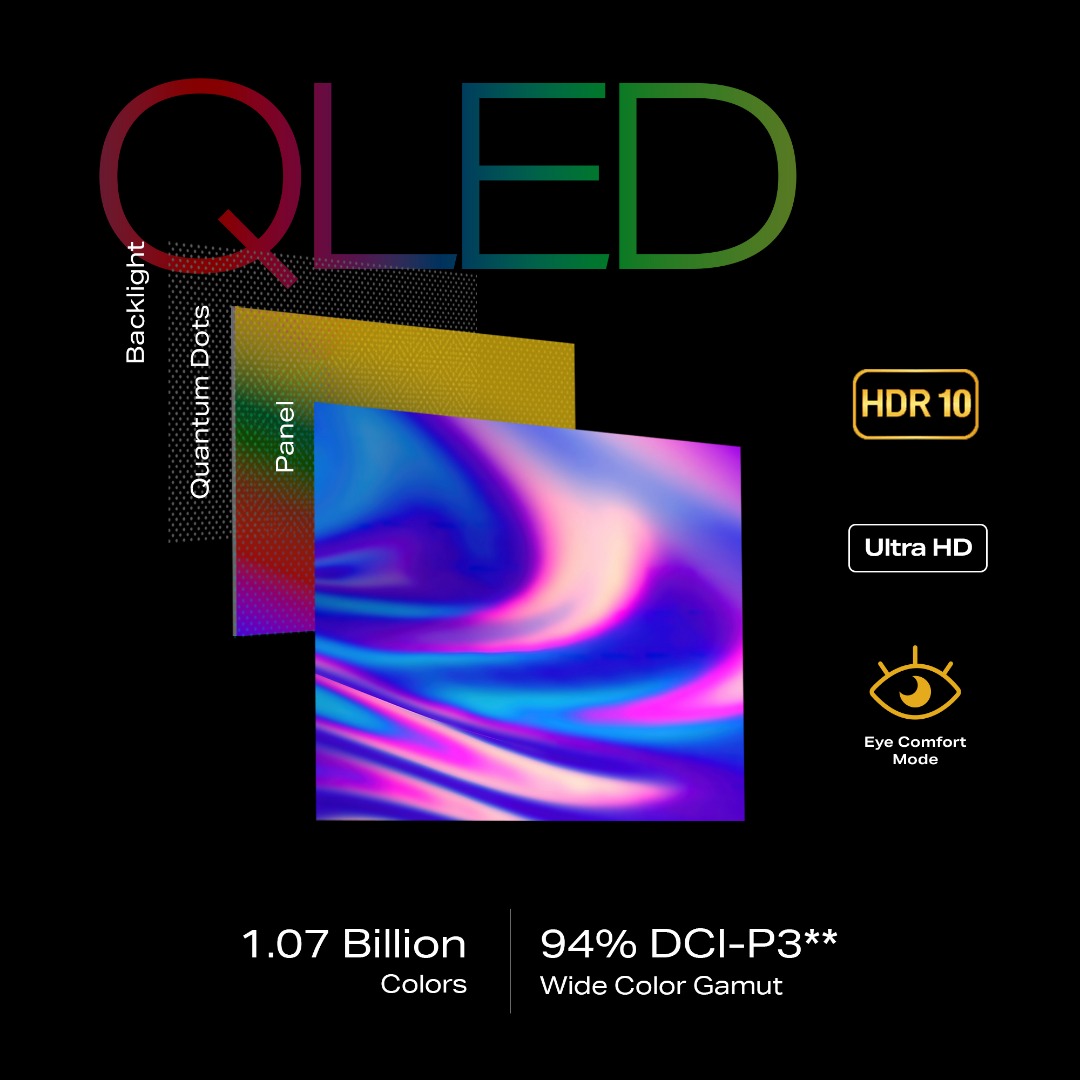 Infinix W1 QLED 65 inches QLED Ultra HD 4K Smart WebOS TV Magic Remote