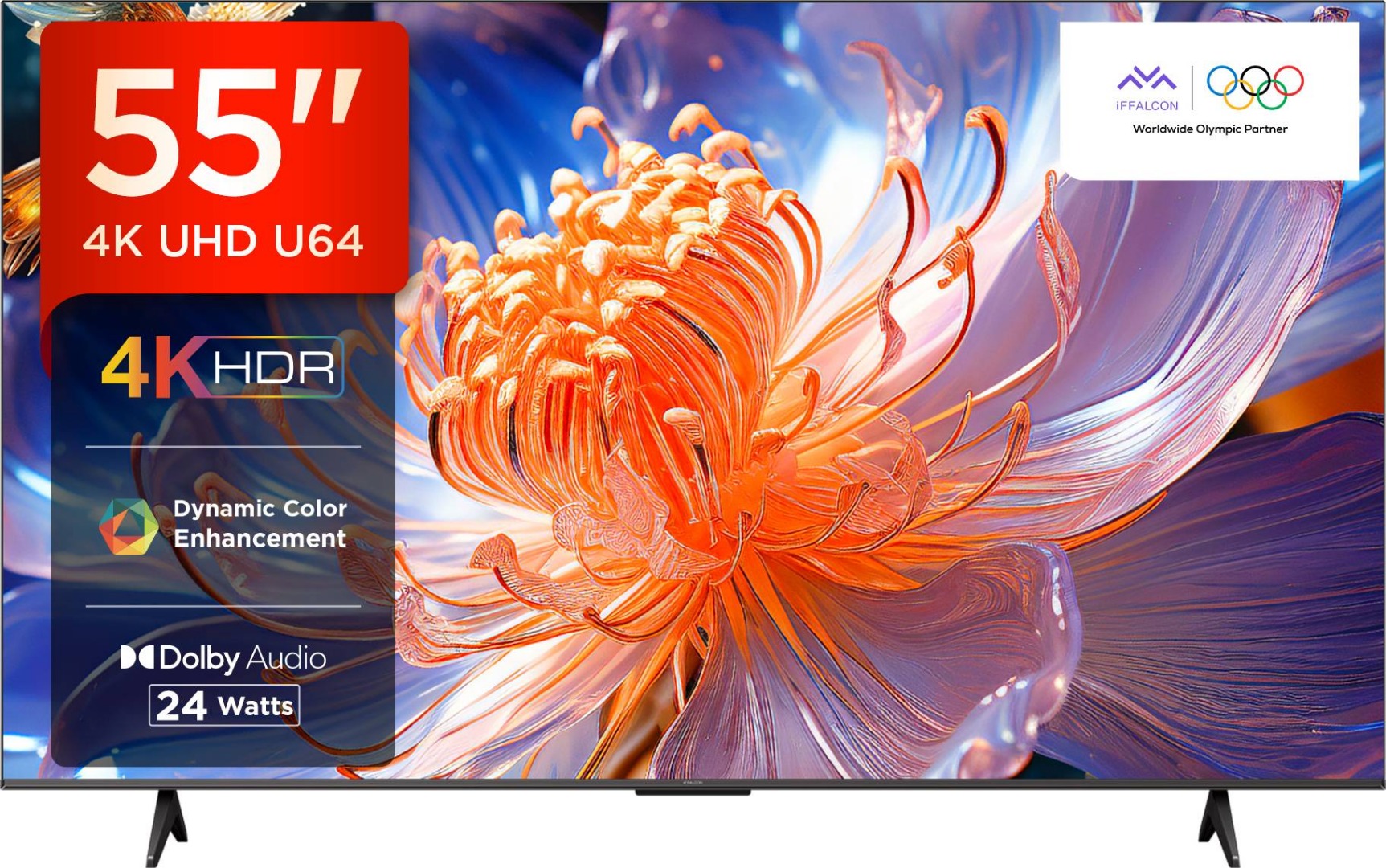 iFFALCON by TCL U64 126 cm (50 inch) Ultra HD (4K) LED Smart Google TV with 24W Dolby Audio