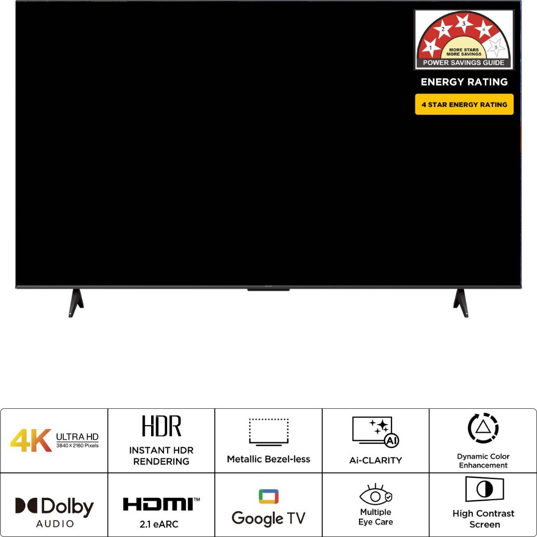iFFALCON by TCL U64 126 cm (50 inch) Ultra HD (4K) LED Smart Google TV with 24W Dolby Audio