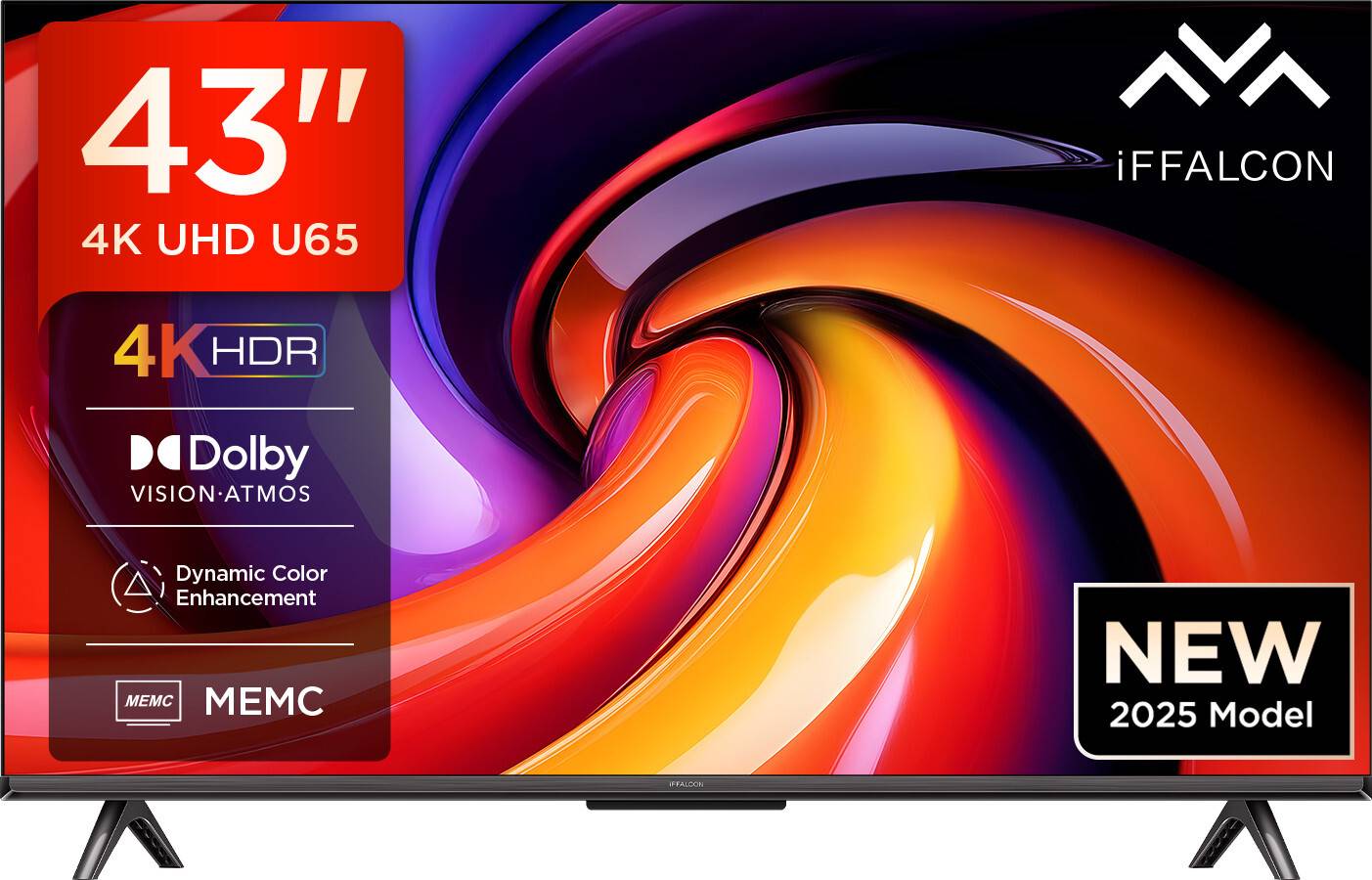 iFFALCON by TCL U65 108 cm (43 inch) Ultra HD (4K) LED Smart Google TV 2025 Edition with MEMC