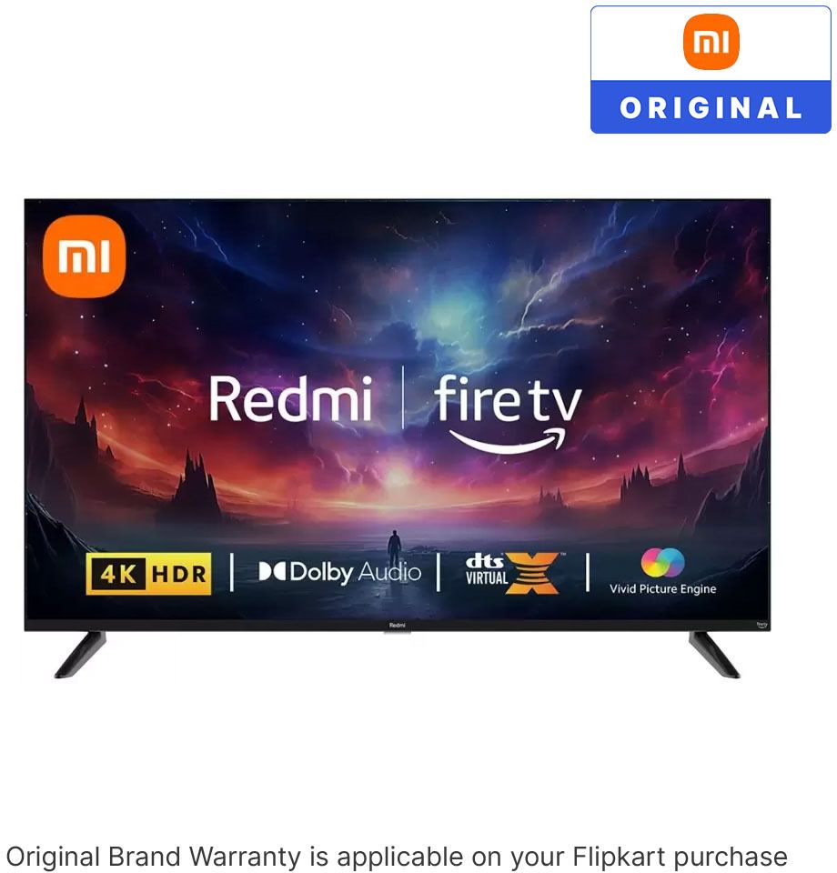 REDMI by Xiaomi 108 cm (43 inch) Ultra HD (4K) LED Smart FireTv OS 7 TV with 12000+ Apps