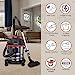 Agaro Ace 1600W | 21 Litres Wet &Dry Stainless Steel Vacuum Cleaner | Silver &Black