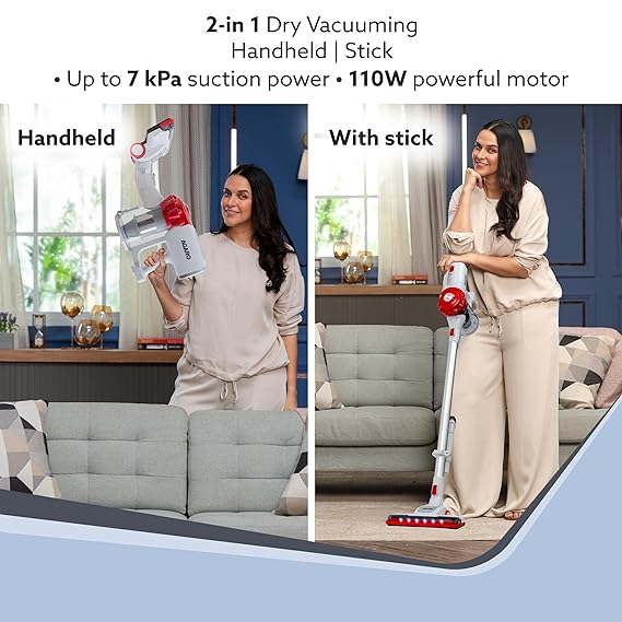 Agaro Regency Cordless Stick Vacuum Cleaner | White &Red