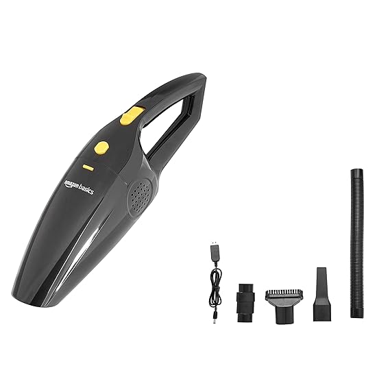 Amazon Basics Cordless Handheld Car Vacuum Cleaner With 3000Pa Powerful Suction | Hepa Filter | Black