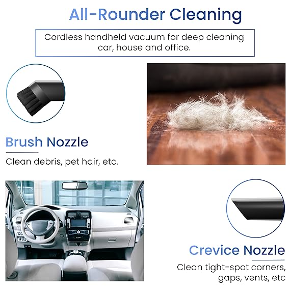 Ambrane Portable Cordless Car Vacuum Cleaner