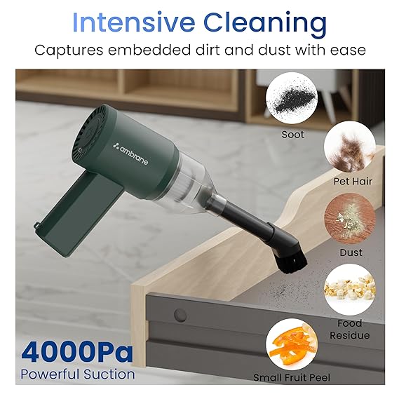 Ambrane Portable Cordless Car Vacuum Cleaner