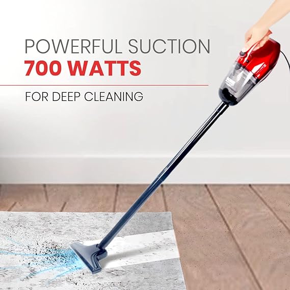 Eureka Forbes Compact 700 Watts Powerful Suction &Blower Vacuum Cleaner With Washable Hepa Filter | Red &Black