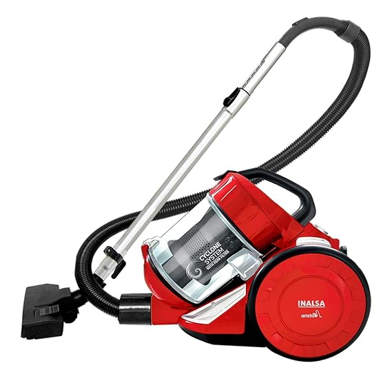 Inalsa Vacuum Cleaner For Home 1400W Bagless | 1.5 L Dust Collector | Red &Black