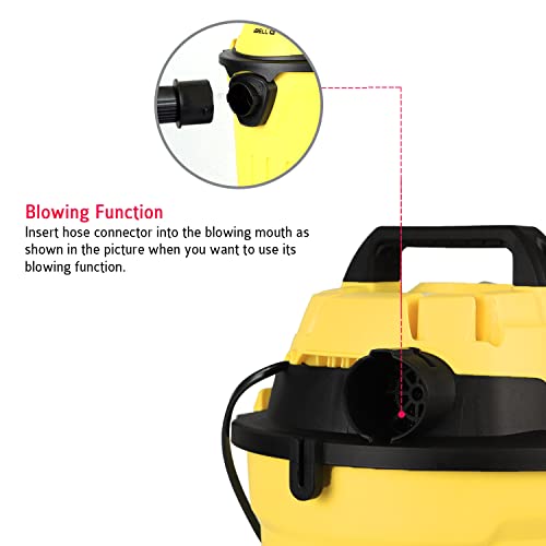 Ibell Vc120Ybplus Vacuum Cleaner | 12L Barrel | 1200W | Wet And Dry Blowing &Suction | Yellow