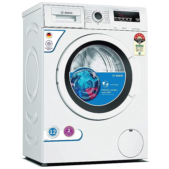 Bosch 6 kg 5 Star Inverter Fully Automatic Front Loading Washing Machine with In - built Heater (WLJ2016WIN | White)