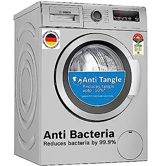 Bosch 7 kg 5 Star Inverter Touch Control Fully Automatic Front Loading Washing Machine with In | built Heater (WAJ2416SIN | Silver)