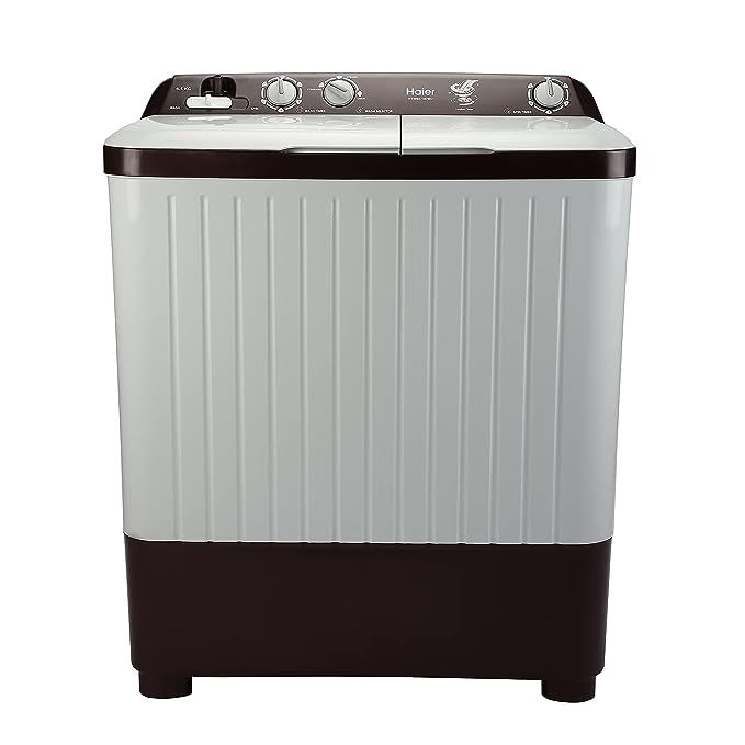 Haier 6.5 Kg 5 Star Voltex Pulsator Semi - Automatic Top Load Washing Machine ( 2023 Model | HWM65-187BO | Burgandy)