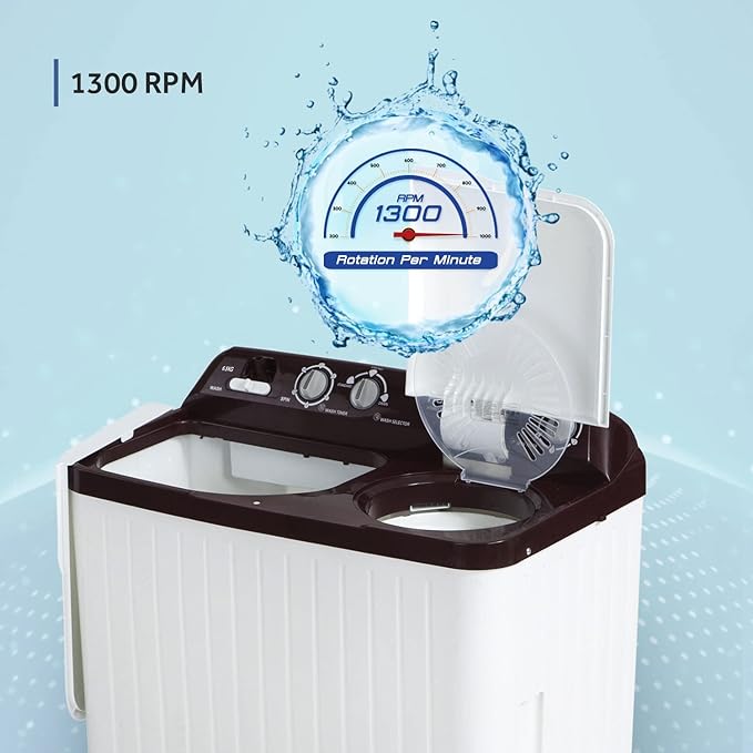 Haier 6.5 Kg 5 Star Voltex Pulsator Semi - Automatic Top Load Washing Machine ( 2023 Model | HWM65-187BO | Burgandy)