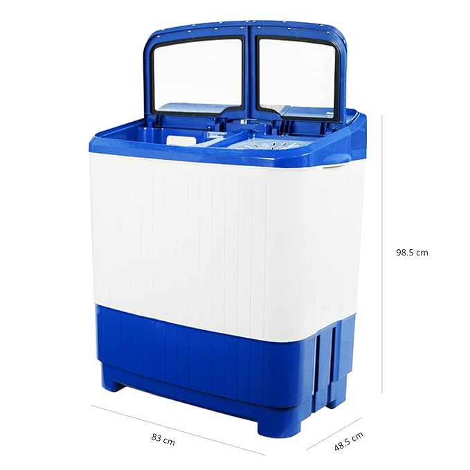 Panasonic 8 kg 5 Star Semi-Automatic Top Loading Washing Machine with Powerful Motor (NA-W80B5ARB | Blue | Active Foam System)