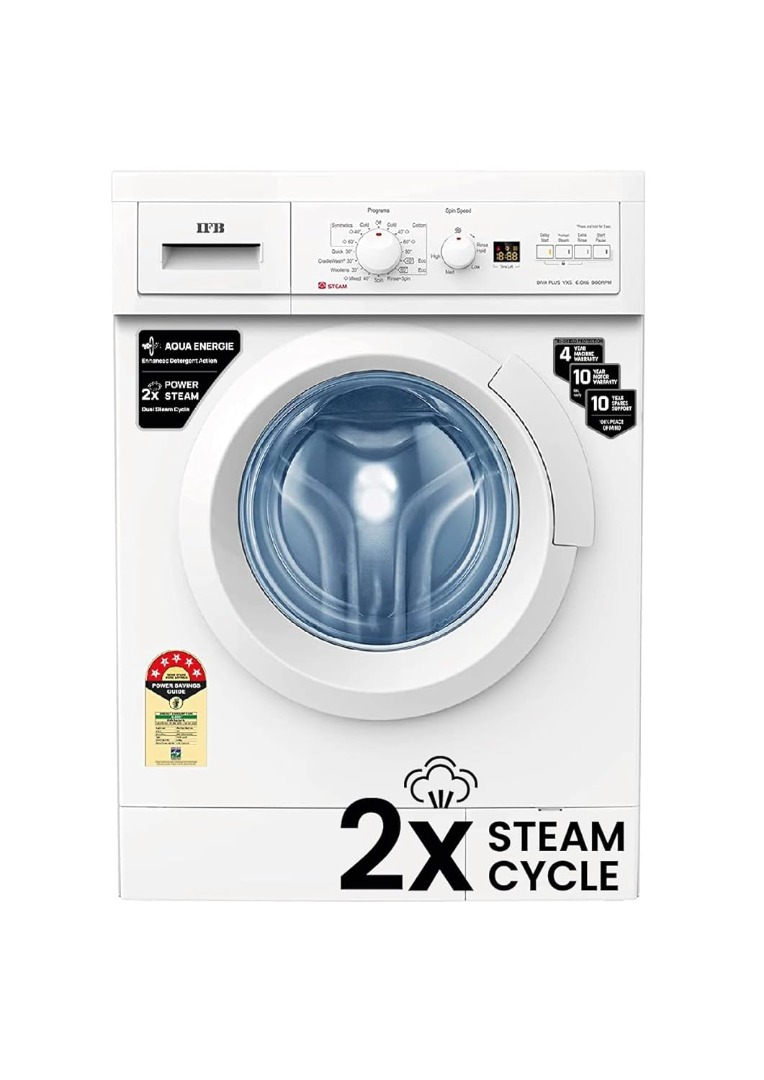 IFB 6 Kg 5 Star Fully Automatic Front Load Washing Machine 2X Power Steam DIVA PLUS VXS 6008 | White