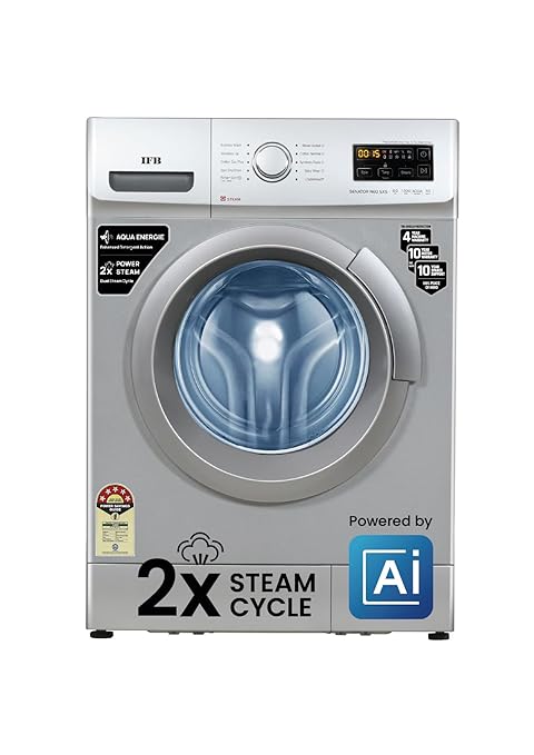 IFB 8 Kg 5 Star Fully Automatic Front Load Washing Machine SENATOR NEO SXS 8012 | Silver
