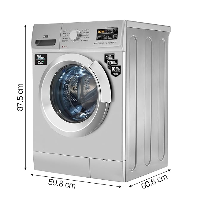 IFB 8 Kg 5 Star Fully Automatic Front Load Washing Machine SENATOR NEO SXS 8012 | Silver