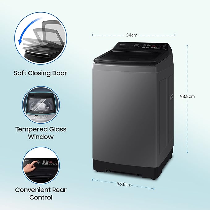 Samsung 9 kg 5 star Fully-Automatic Top Load Washing Machine | WA90BG4542BDTL | Versailles Gray