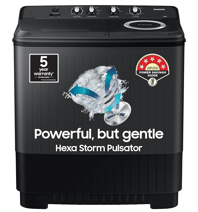 Samsung 9.5 kg 5 Star Top Load Semi Automatic Washing Machine
