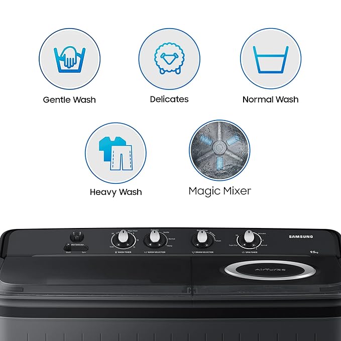 Samsung 9.5 kg 5 Star Top Load Semi Automatic Washing Machine
