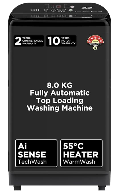 Acer 80 Kg Fully Automatic Top Load Washing Machine