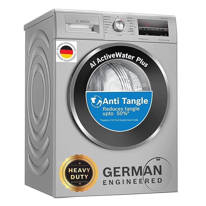 Bosch 9 KG /6 KG Fully-Automatic Inverter Front Load Washer Dryer WNA14408IN | Silver