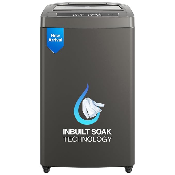 Godrej 7 Kg 5 Star Fully-Automatic Top Loading Washing Machine (WTEON 700 AD 5.0 ROGR | Grey | Stainless steel acu wash drum)