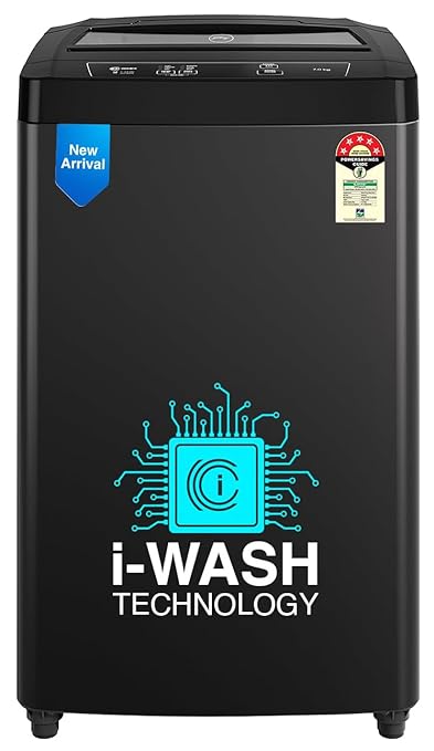Godrej 7 Kg 5 Star I-Wash Technology Fully Automatic Top Load Washing Machine (WTEON 700 5.0 AP GPGR | Graphite Grey | With Toughened Glass Lid)