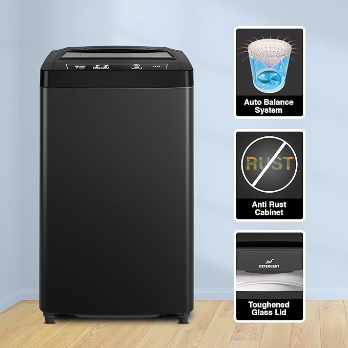 Godrej 7 Kg 5 Star I-Wash Technology Fully Automatic Top Load Washing Machine (WTEON 700 5.0 AP GPGR | Graphite Grey | With Toughened Glass Lid)