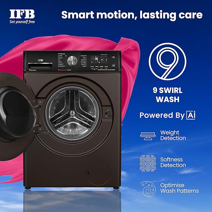 IFB 10 Kg 5 Star AI Eco Inverter Fully Automatic Front Load Washing Machines Executive Plus MXC 1014 | 2023 Model | Mocha | Oxyjet(tm) 9 Swirl Wash