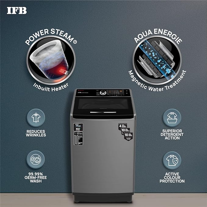 IFB 10.0 Kg 5 Star Top Load Washing Machine Aqua Conserve TL-SIBS 10.0KG AQUA | Inox
