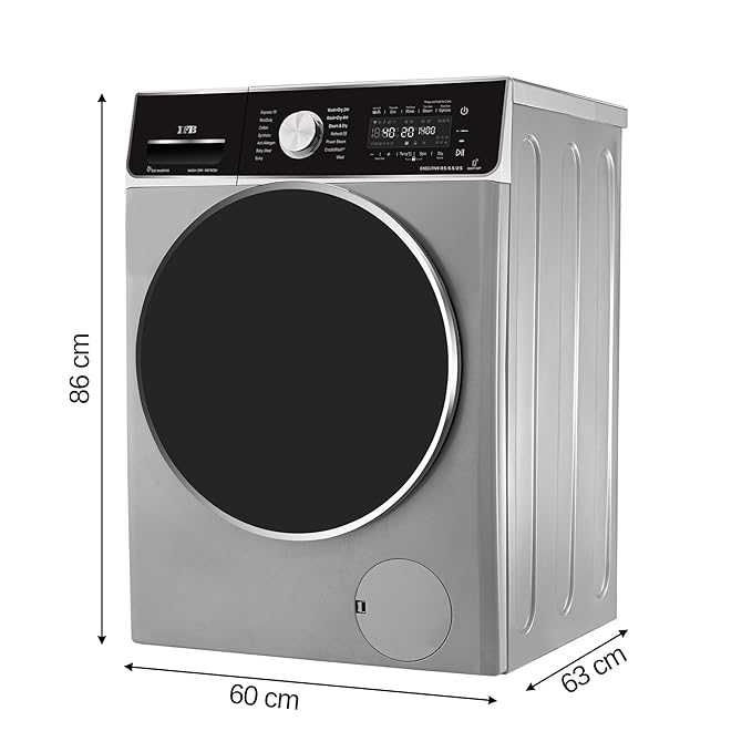 IFB Laundrimagic 3-in-1 8.5/6.5/2.5 Kg Inverter Front Load Washer Dryer Refresh Executive ZXS | Silver