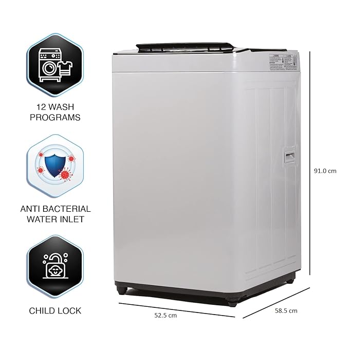 Panasonic 6.5 Kg 5 Star Fully-Automatic Top Load Washing Machine NA-F65LF2MRB | Grey