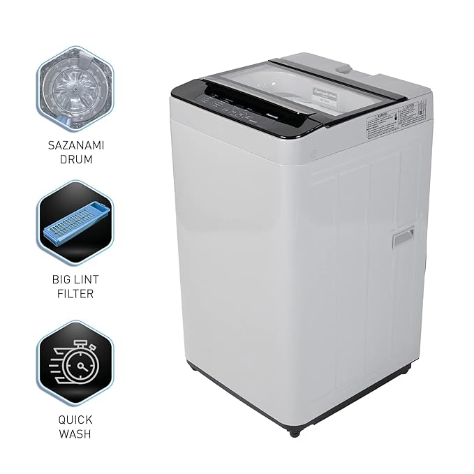 Panasonic 6.5 Kg 5 Star Fully-Automatic Top Load Washing Machine NA-F65LF2MRB | Grey