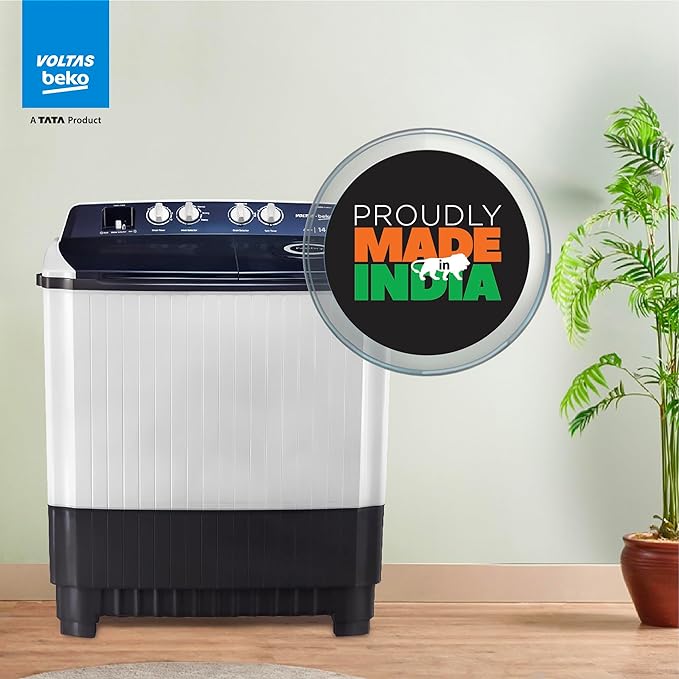 Voltas Beko 14 kg 5 Star semi-Automatic twin tub Washing Machine Jumbo Series WTT140AGRT | Gray