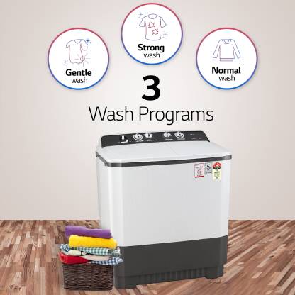 LG 10 kg 5 Star Semi-Automatic Top Load Washing Machine Appliance P1040RGAZ | Dark Gray