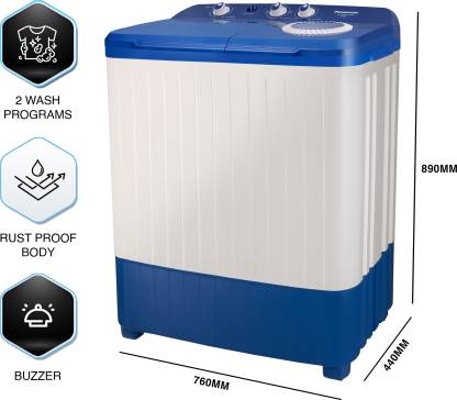 Panasonic 6.5 kg 5 Star Semi-Automatic Top Loading Washing Machine NA-W65L7ARB | Blue &White