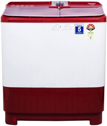 Panasonic 7 kg 5 Star Semi-Automatic Top Loading Washing Machine NA-W70B5RRB | Red &White