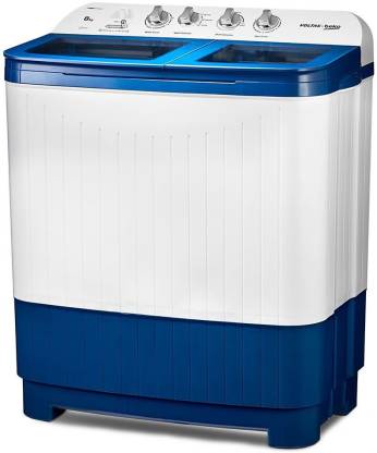 Voltas Beko 8 Kg 5 Star Semi Automatic Top Load Washing Machine WTT80DBLG | Sky Blue