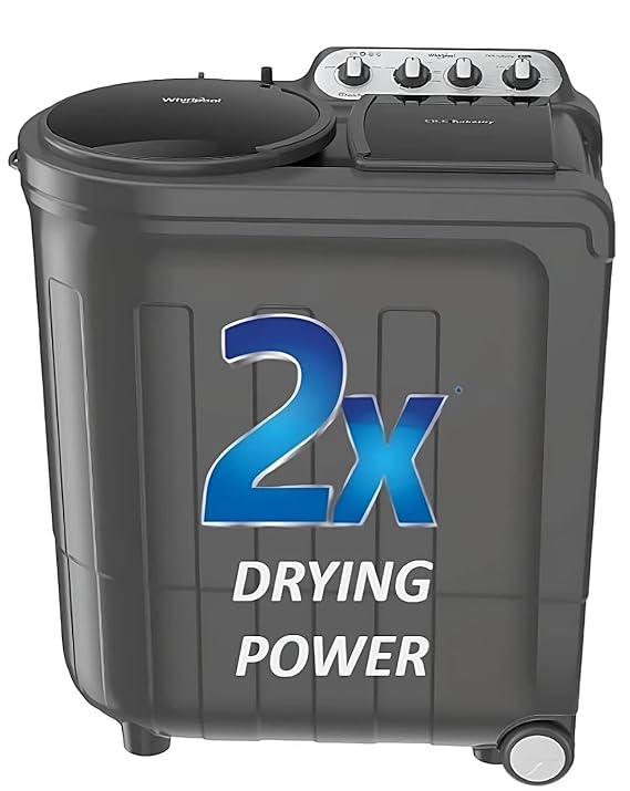 Whirlpool 7.5kg 5 Star TurboDry Semi-Automatic Top Loading Washing Machine ACE 7.5 TRB DRY MAX | Grey Dazzle