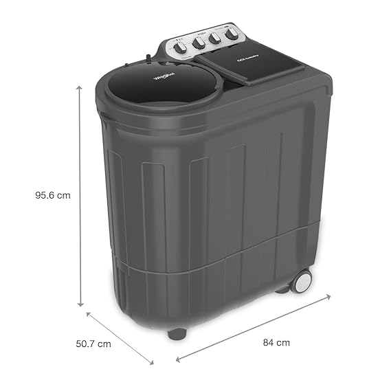 Whirlpool 7.5kg 5 Star TurboDry Semi-Automatic Top Loading Washing Machine ACE 7.5 TRB DRY MAX | Grey Dazzle