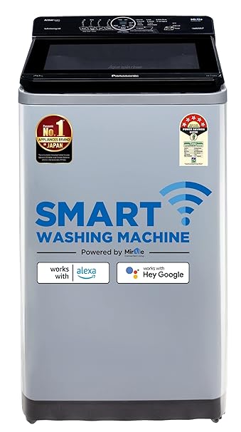 Panasonic 7 Kg 5 Star Wifi Fully-Automatic Top Loading Smart Washing Machine NA-F70A10LRB | Compatible with Alexa | Silver