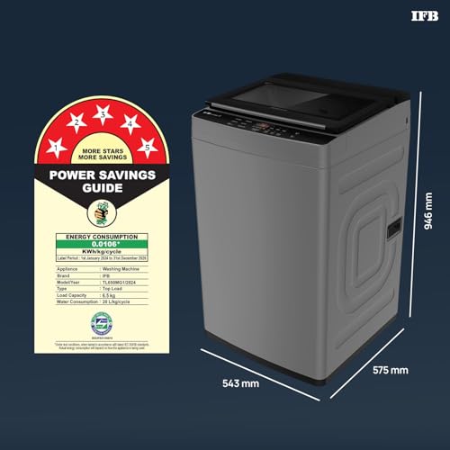 IFB 6.5Kg 5 Star with Deep Clean Technology, AI Powered, Fully Automatic Top Load Washing Machine