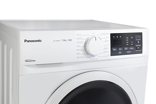 Panasonic 7 kg 5 Star Inverter Fully Automatic Front Loading Washing Machine with Built-In Heater NA-147MH2W01 | 2024 Model | White