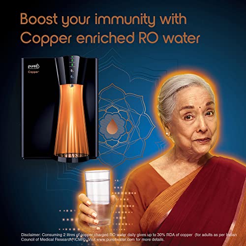HUL Pureit Copper+Mineral RO+UV+MF Water Purifier - 8 Litres