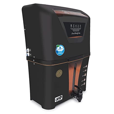 Aquadpure Copper + Mineral RO+UV+UF, 10 to 12 Liter, Black